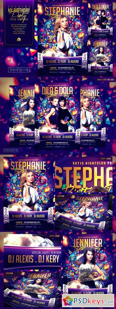 Special My Birthday Flyer Template 558301