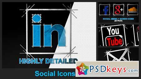 Social Media Icons- 30 Pack - After Effects Projects
