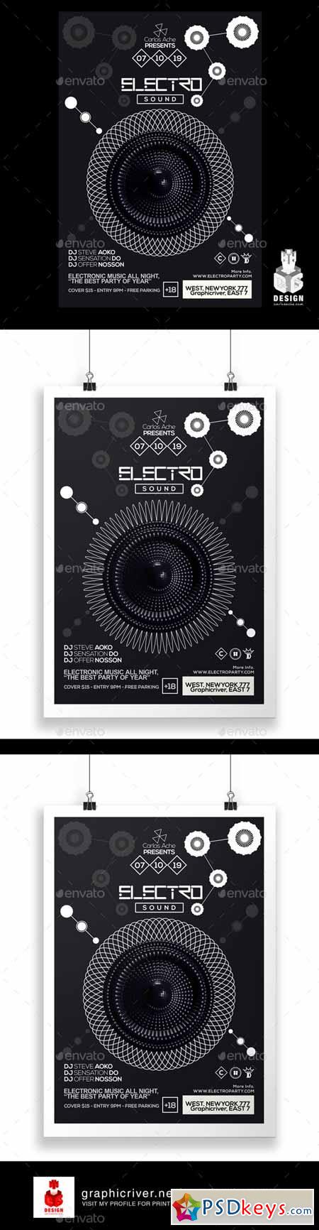 Electro Sound Flyer - Poster Template 12190742