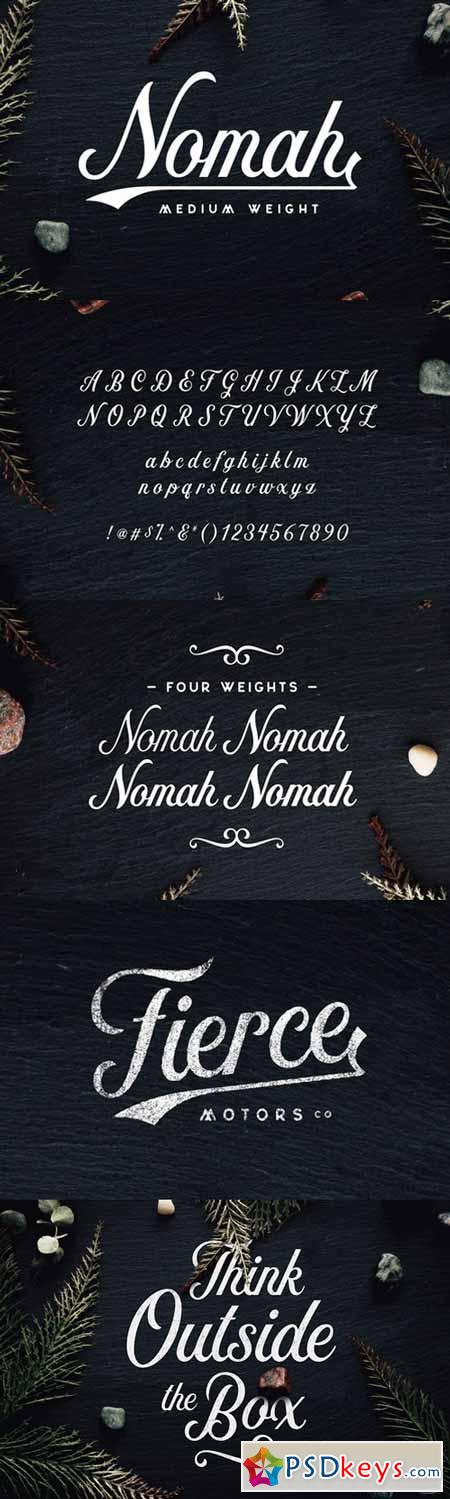 Nomah Medium Script Font 566278