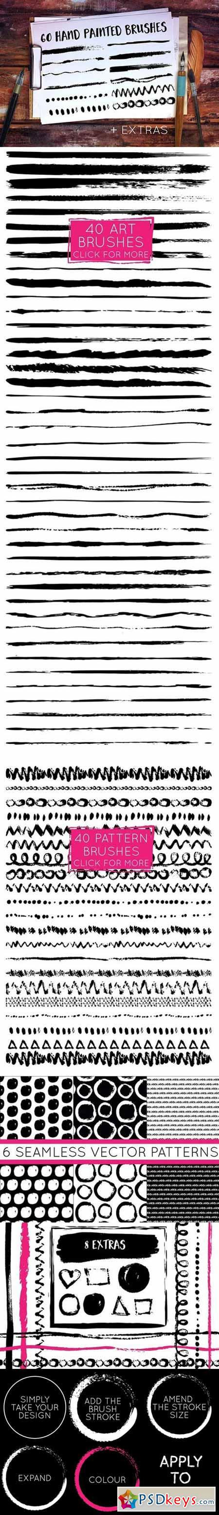Handpainted Brush Stroke Brushes 553641