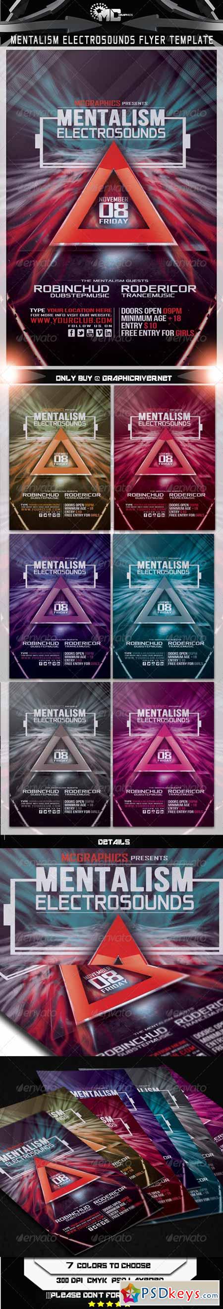 Mentalism Electro Sounds Flyer Template 5684881