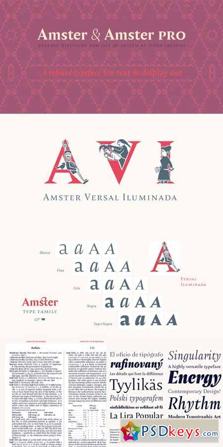 Amster Font Family Complete $988