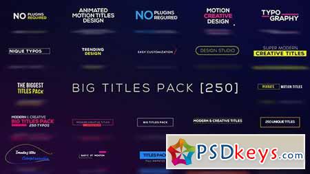 Big Titles Pack [250] 14753815 - After Effects Projects