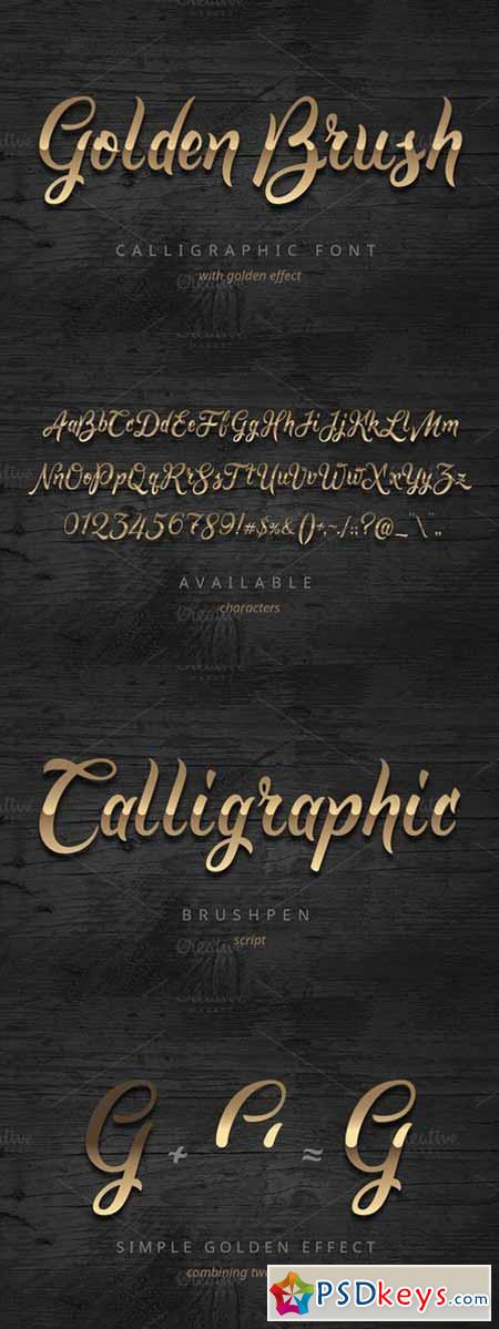 Golden Brush font 565963