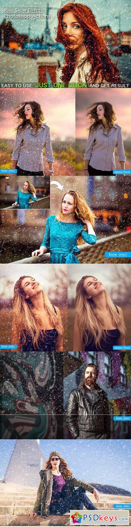 Real Snow Effect Photoshop Actions 576326