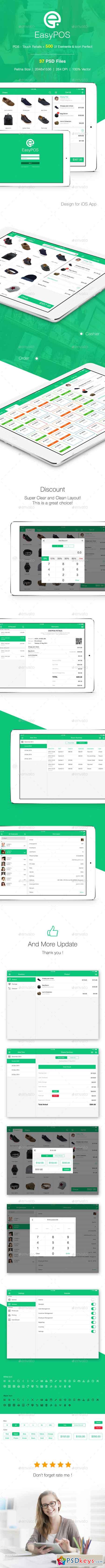 EasyPOS Touch Retails UI Graphic Assets 12878778