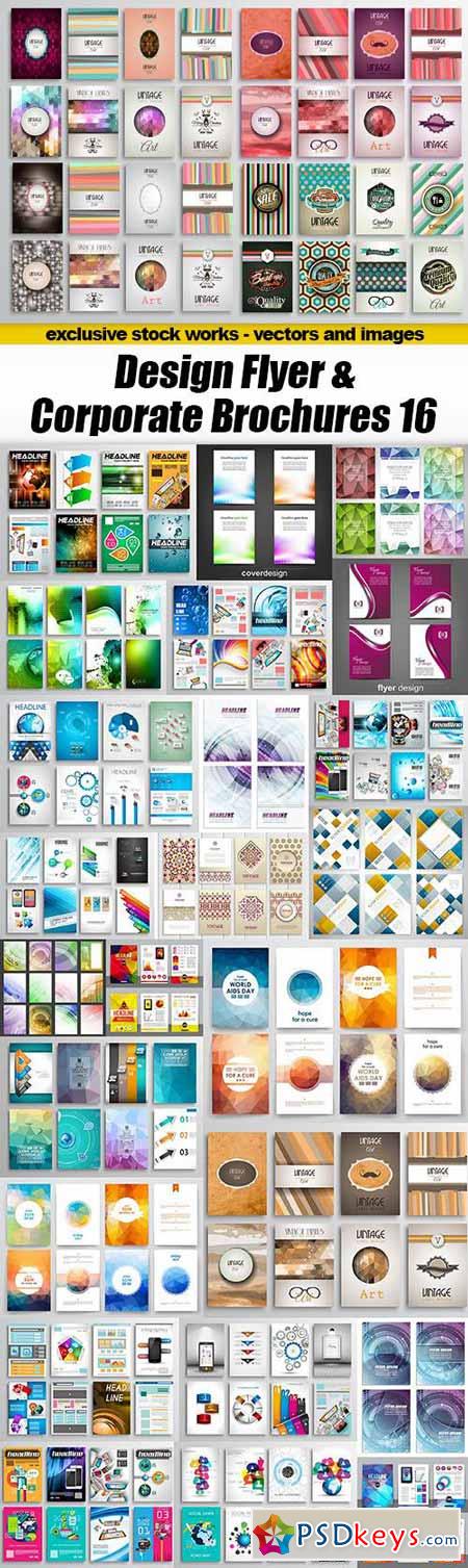 Design Flyer & Corporate Brochures 16 - 25xEPS