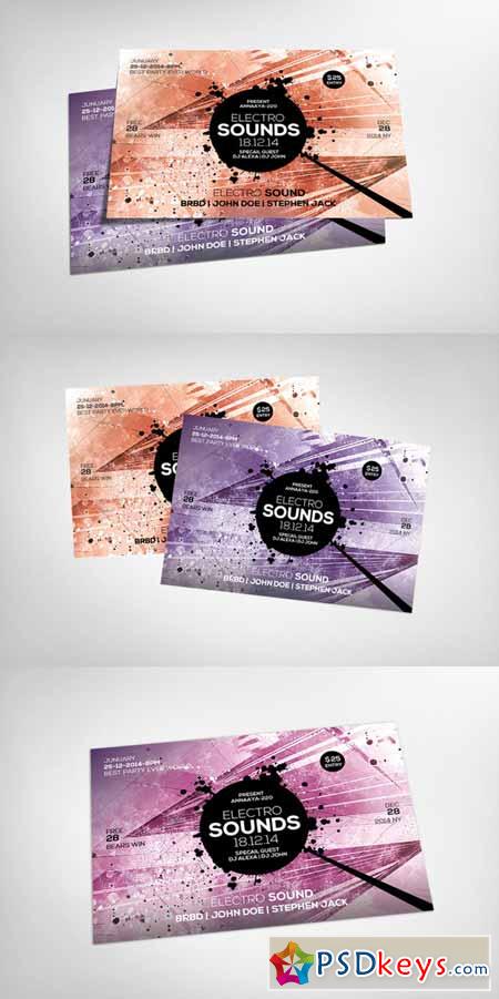 Electro Sounds Party Flyer Template 567223