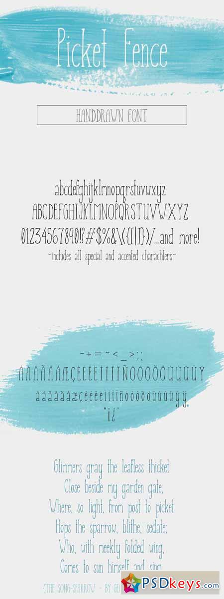 Picket Fence - Handdrawn Font 548985