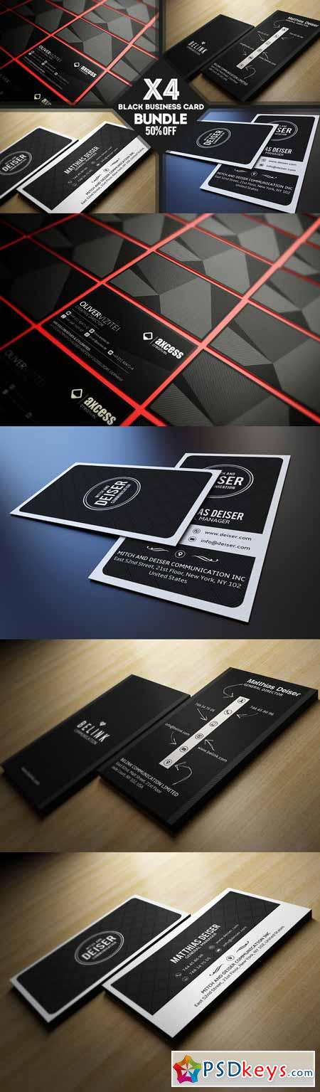 Black Business Card Bundle 225411