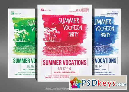 Summer Vacation Party Flyer Template 578031