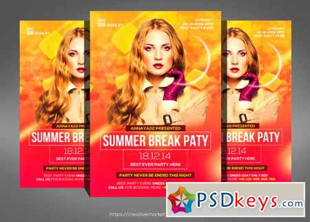 Summer Break Party Flyer Template 575971