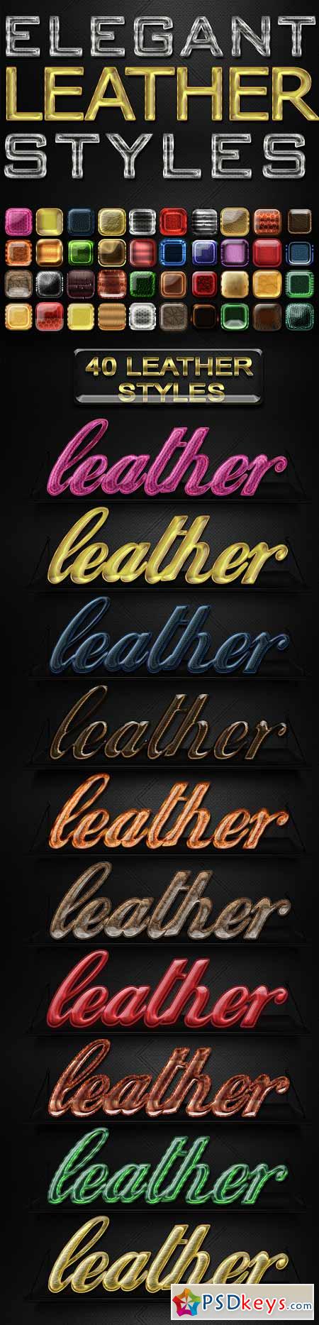 40 Elegant Leather Photoshop Styles 15117447