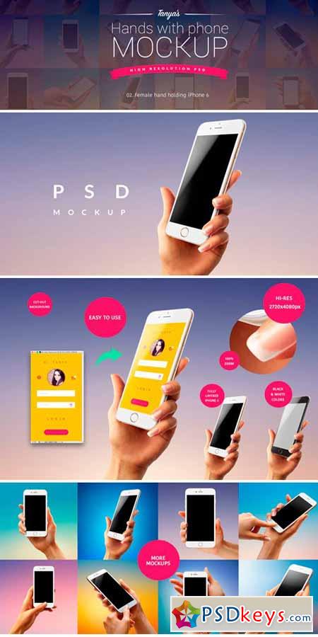 Hand With iPhone Mockup PSD 02 316438