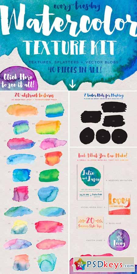 Watercolor Texture Kit 243959