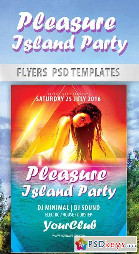 Pleasure Island Party Flyer PSD Template + Facebook Cover
