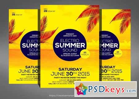 Electro Summer Party Flyer 576064