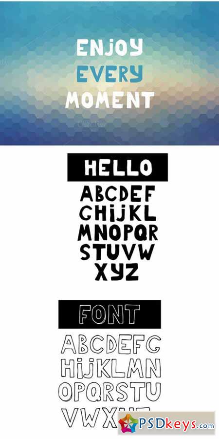 Hand sketched fonts 2 in 1. Vector 583748