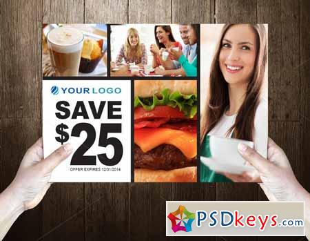 Cafe Post Card Template 589734