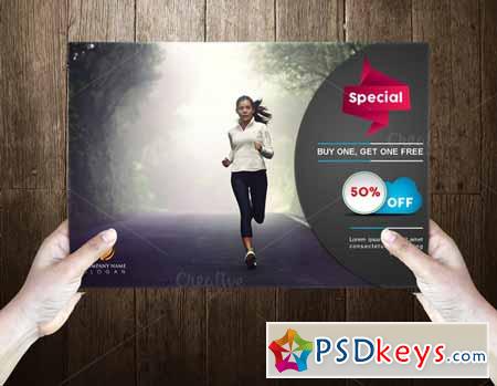 Fitness Post Card Template 589162
