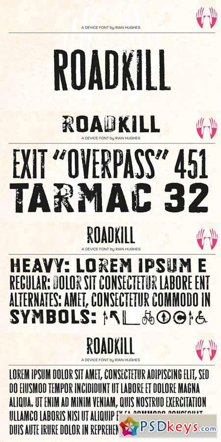 Roadkill Font Family $144