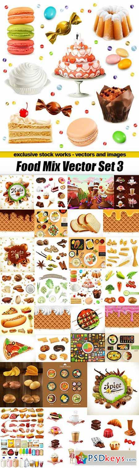 Food Mix Vector Set 3 - 31xEPS