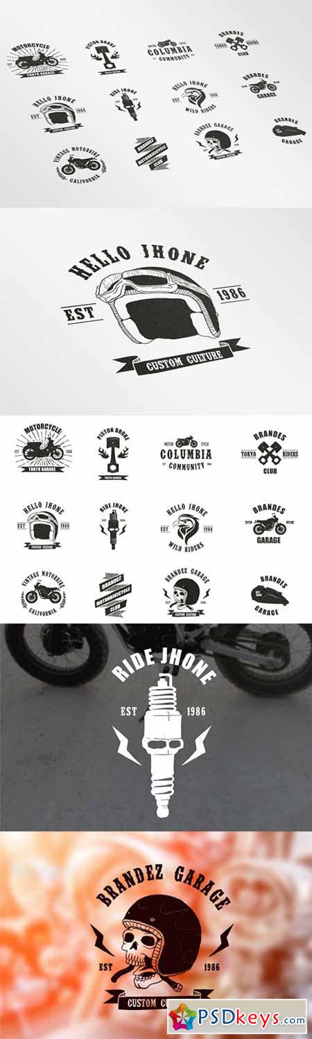 Vintage Badges Motorcycle 167411