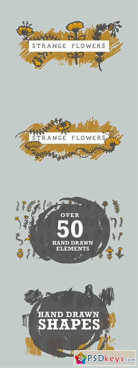 Hand drawn flowers 413652