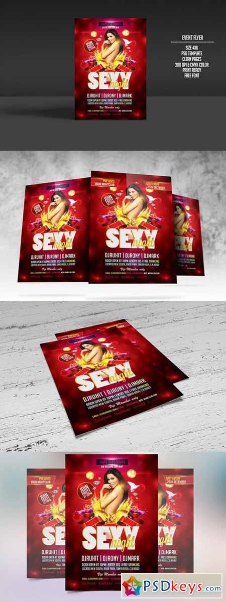Sexy Night Party Flyer Template 210070