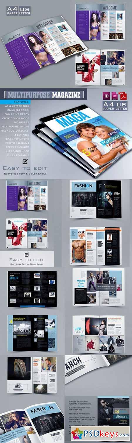 Multipurpose Magazine Template 593337