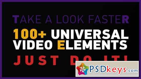 100+ Universal Video Elements Pack - After Effects Projects