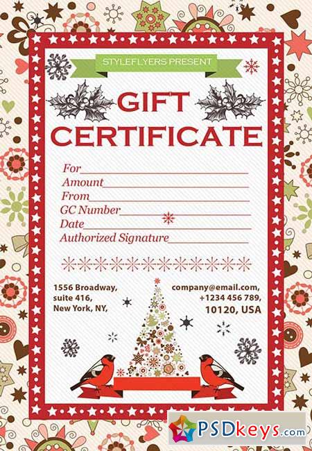 Gift Certificate PSD Flyer Template + Facebook Cover