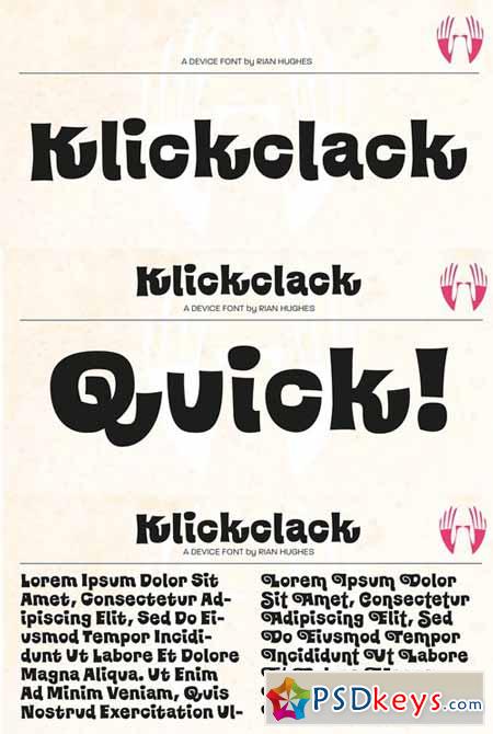 Klickclack Font Family $84