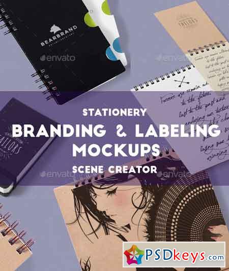 Stationery Branding & Labeling Scene Creator 12253296