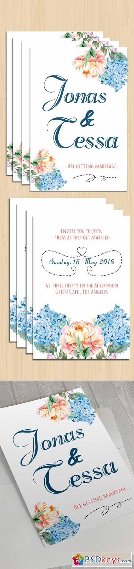 Floral Wedding Card IV 596583