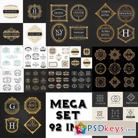 Set Luxury Logos template 92 in 1 582663