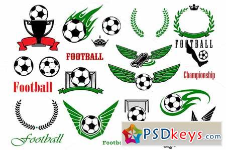 Football or soccer sport game icons 580981
