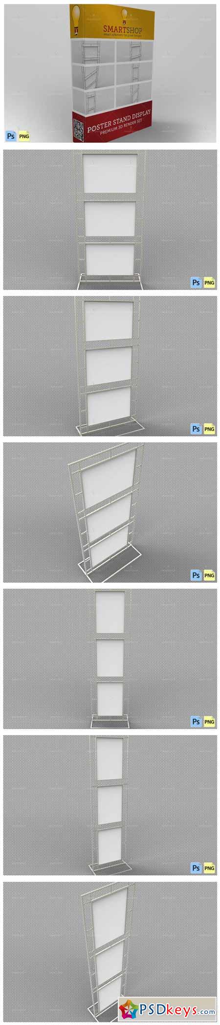 Poster Stand Display 3D Render 583171