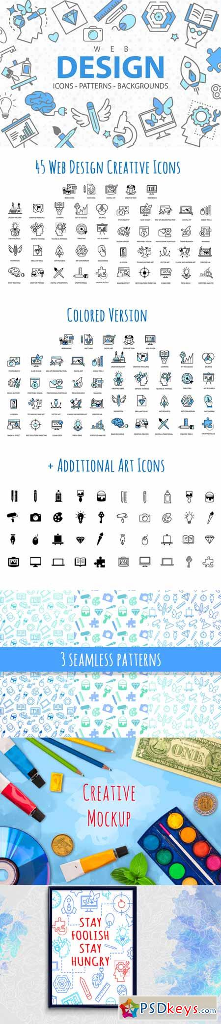 Web Design Icons, Patterns and More 587712