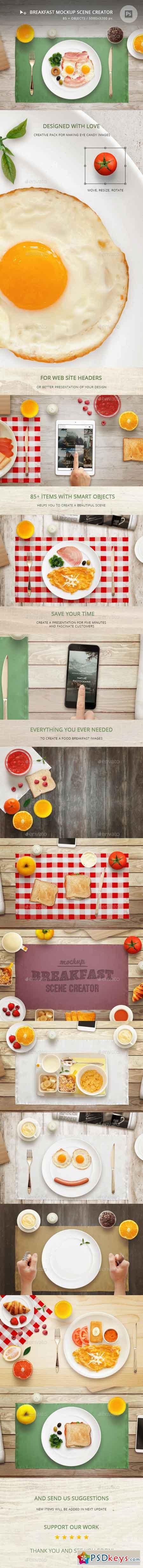 Breakfast Mockup Scene Creator 14392664