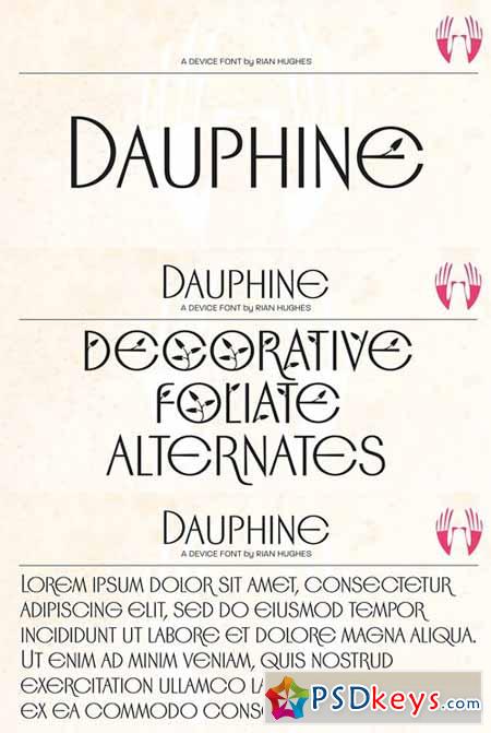 Dauphine Font Family $119