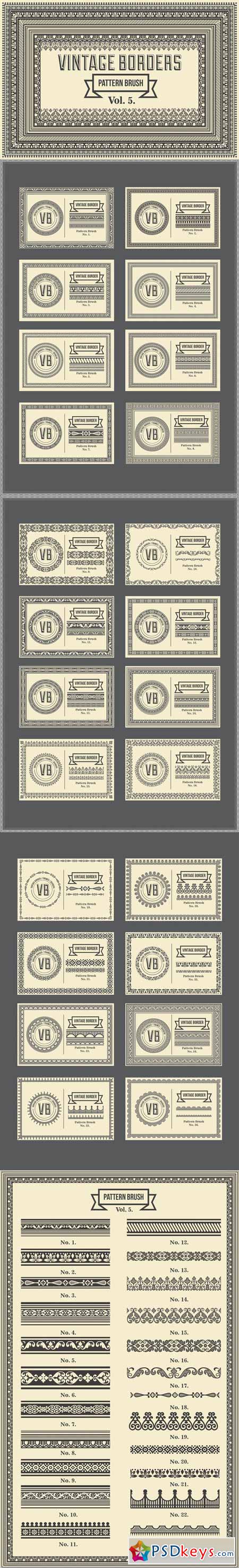 Vintage Borders Pattern Brushes 5 596561