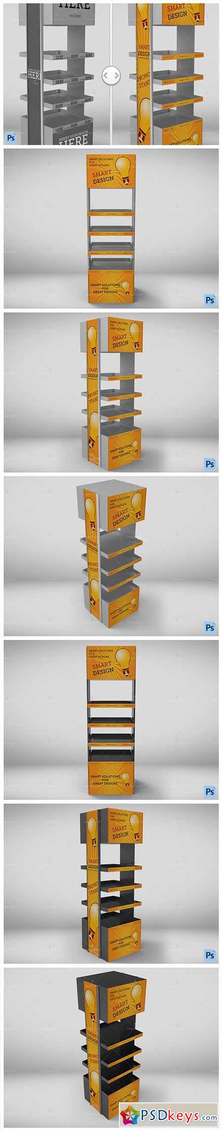 Download Promotional Store Shelf Stand Mockup 565819 » Free Download Photoshop Vector Stock image Via ...