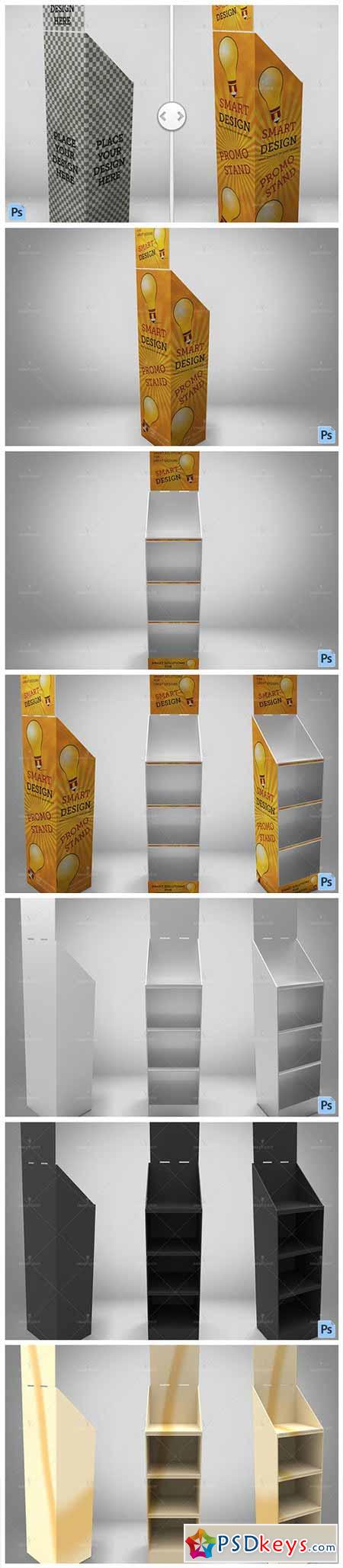 Download Promotional Store Shelf Stand Mockup 558652 » Free Download Photoshop Vector Stock image Via ...