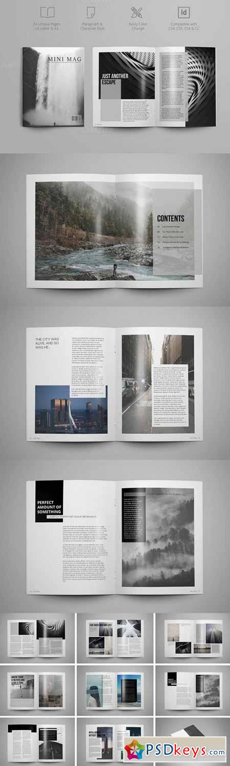 MINI MAG Magazine InDesign template 591118