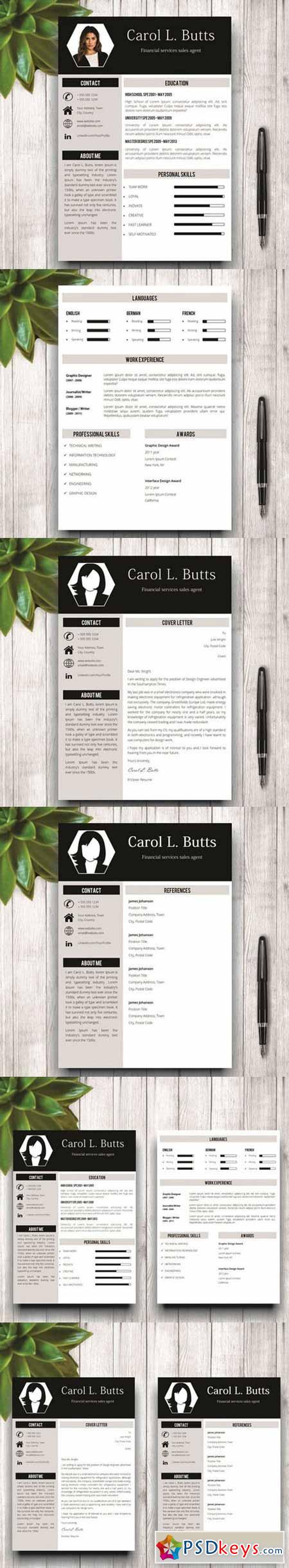 Clean Resume Template With Photo 589929