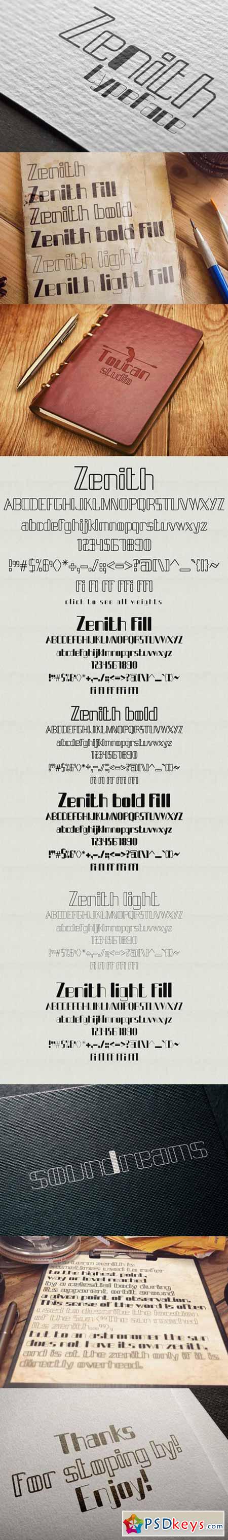 Zenith typeface 610572