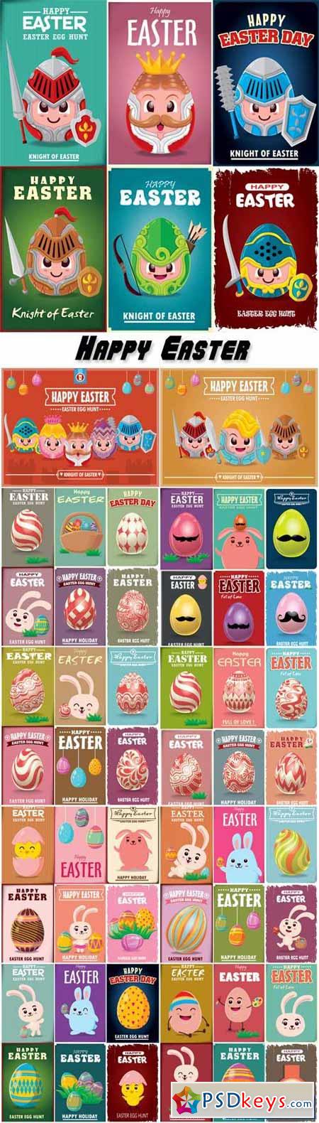 Happy Easter, vintage posters
