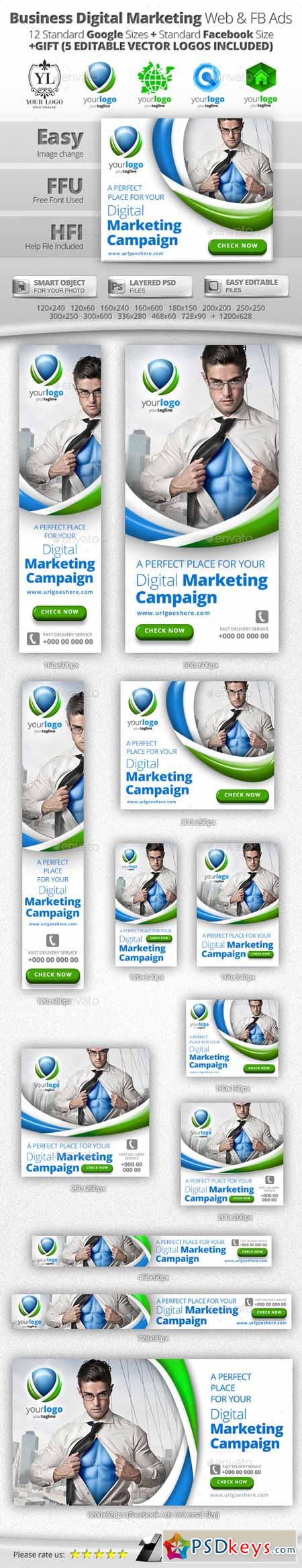 Business Digital Marketing Web & Facebook Banners 11403314